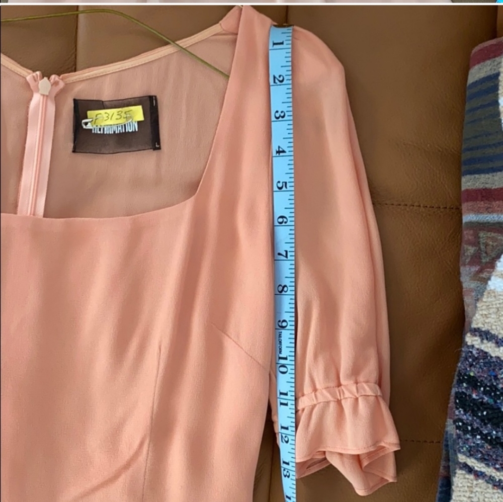Coral reformation spring dress - Picture 4 of 4